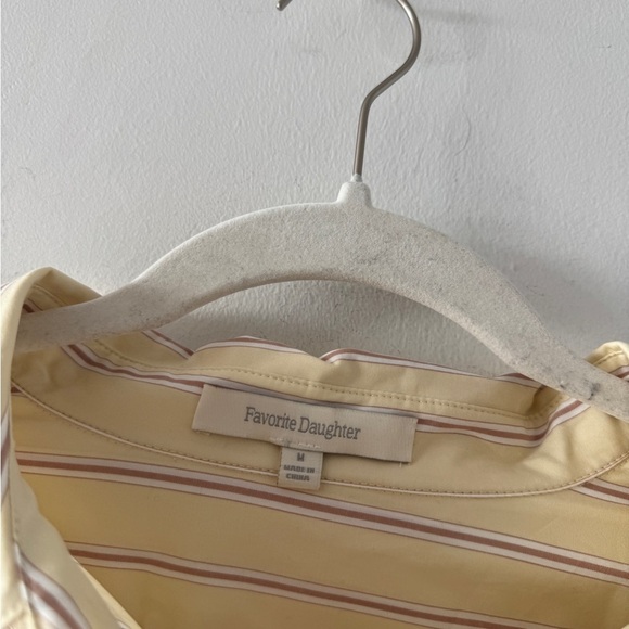 FAVORITE DAUGHTER The Ex-Boyfriend Shirt in Yellow M Stripe - Picture 4 of 4